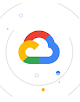 Google Cloud logo with circles surrounding it
