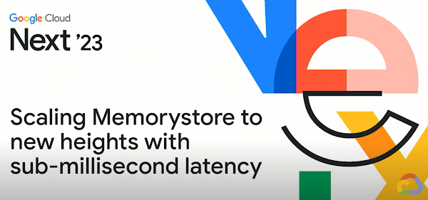 Diapositiva con las palabras Escala Memorystore a un nuevo nivel con una latencia inferior a milisegundos