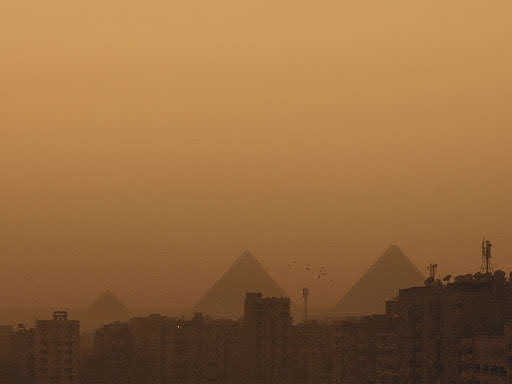 Pyramids at sunrise