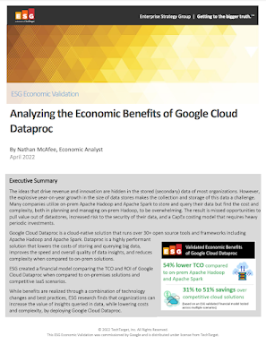 Analyzing the economic benefits of dataproc