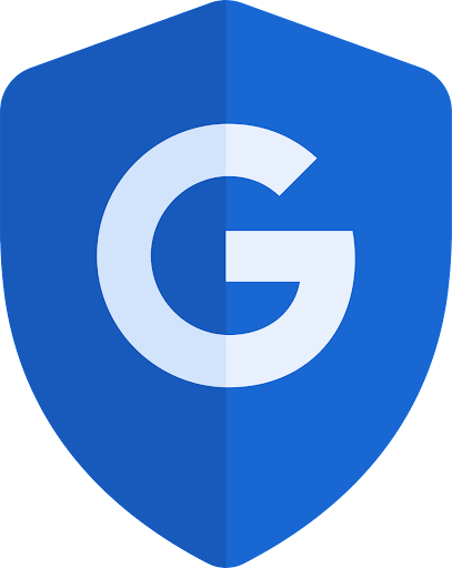 Blue shield showing Safer with Google