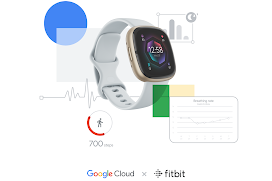 Google Cloud と Fitbit のロゴ