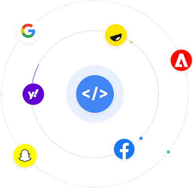 An illustration of well-known company logos orbiting a child safety API icon sitting at the center.