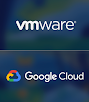 Logos von VMware und Google Cloud