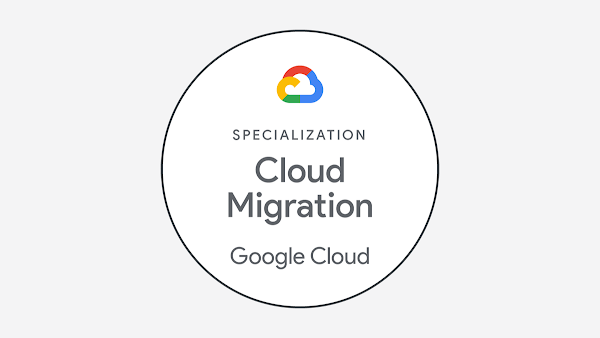  Google Cloud 優勢合作夥伴雲端遷移專業認證徽章