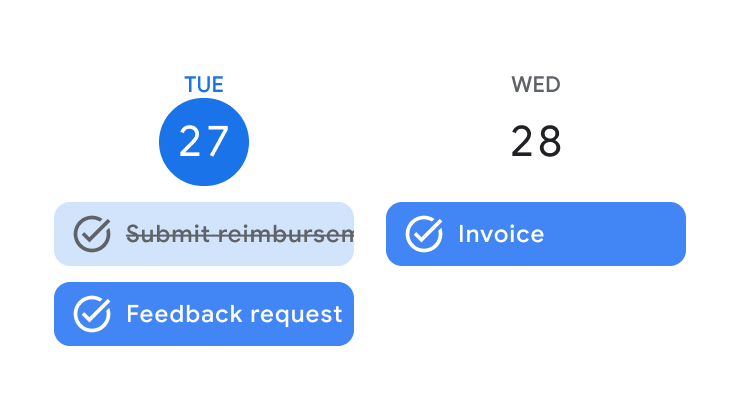 Marca las tareas como completadas en Google Calendar
