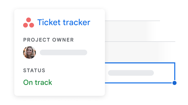 Asana integration in Sheets enables a ticket tracker