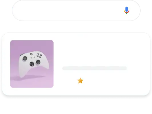 Obrázek telefonu ukazující dotaz na Google Play týkající se herní aplikace, u kterého se zobrazuje relevantní reklama na aplikaci