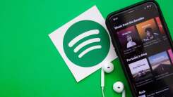 Spotify logo and smartphone 