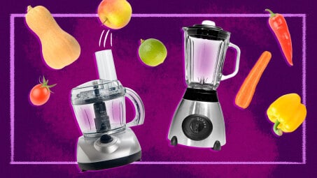 illustration with a blender and a food processor