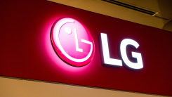 lit up sign with LG logo