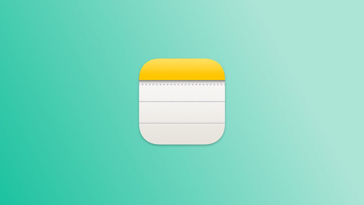 Apple Notes' icon against a green background.