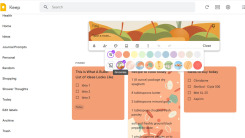 Google Keep colors and backgrounds on notes