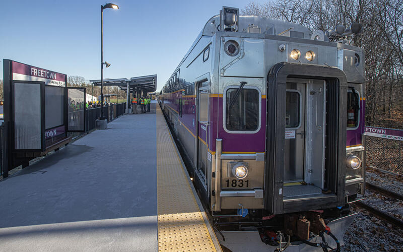 Commuter rail coach at Freetown Station