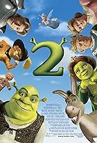 John Cleese, Antonio Banderas, Cameron Diaz, Mike Myers, Julie Andrews, Rupert Everett, Eddie Murphy, Jennifer Saunders, and Conrad Vernon in Shrek 2 (2004)