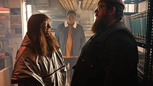 Nick Frost, Kelly Macdonald, and Samson Kayo in The Ghost of the Beast of Bodmin (2020)