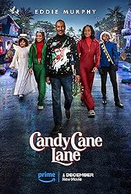 Eddie Murphy, Tracee Ellis Ross, Thaddeus J. Mixson, Genneya Walton, and Madison Thomas in Candy Cane Lane (2023)