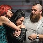 Nick Frost, Lena Headey, and Florence Pugh in Fighting with My Family (2019)
