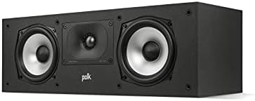 Polk Audio Monitor XT30 Compact Center Channel Speaker - Hi-Res Audio Certified, Dolby Atmos & DTS:X Compatible, 1" Terylene Tweeter & Dual 5.25" Dynamically Balanced Woofer, Midnight Black