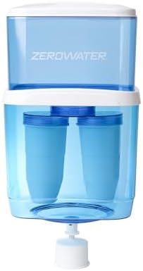 ZeroWater ZJ-004S, Refillable Filtered Water Cooler Jug, 5 Gallon Capacity, NSF Certified to Reduce Lead, Other Heavy Metals and PFOA/PFOS, Blue