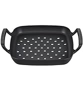 Le Creuset Alpine Outdoor Collection Enameled Cast Iron Square Grill Basket, 12"