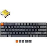 Keychron K7 65% Layout 68-Key Ultra-Slim RGB Backlit Hot-swappable Computer Keyboard for Mac Wind...