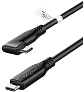 Fasgear USB 4 Cable 240W Thunderbolt 4 Cable 4.9ft, Right Angle USB C to USB C Cable for 100W/60W...