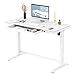 FLEXISPOT Comhar Electric Standing Desk with Drawers Charging USB A to C Port, Height Adjustable 48" Whole-Piece Quick Install Home Office Computer Laptop Table with Storage (White Top + Frame)