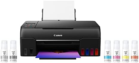 Canon PIXMA G620 Wireless MegaTank Photo All-in-One Printer [Print, Copy, Scan], Black,Works with Alexa