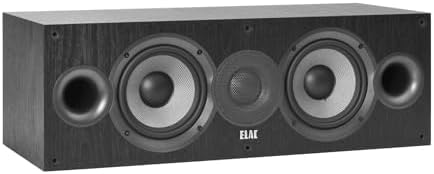 ELAC Debut 2.0 C5.2 Center Channel Speaker, Black - 1” Cloth Dome Tweeter & Dual 5.25” Aramid Fiber Woofers - 2-Way Bass Reflex - Up to 35,000 Hz Response