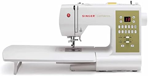 SINGER | Confidence 7469Q Computerized & Quilting Sewing Machine with Built-In Needle Threader, 98 Built-In Stitches - Sewing Made Easy, White