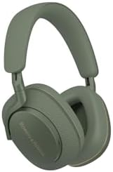 Bowers & Wilkins Px7 S2e Over-Ear Headphones (2023 Model) - Enhanced Noise Cancellation & Transparency Mode, Six Mics, Music App Compatible, 30-Hour Playback Time, Forest Green