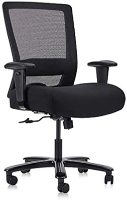 CLATINA Big and Tall Executive Chair Ergonomic with 400lbs High Capacity and Lumbar Support for Home Office Black BIFMA Certification No.5.11 (1)
