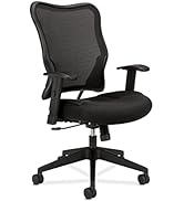 HON Wave Office Chair High Back Mesh Ergonomic Computer Desk Chair - Adjustable Arms & Pneumatic ...