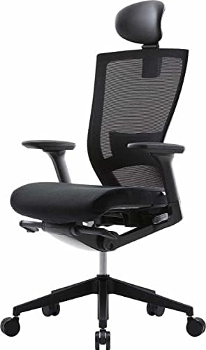 SIDIZ T50 Ergonomic Office Chair : High Performance Home Office Chair with Adjustable Headrest, Lumbar Support, 3D Armrest, Seat Depth, Mesh Back Computer Chair, Alternative Gaming Chair (Black)