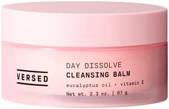 Versed Day Dissolve Cleansing Balm - Makeup Melting Balm Infused with Vitamin E + Eucalyptus Oil to Calm Skin - Oil Based Double Cleanser with Avocado + Jojoba Oil (2.3 oz)
