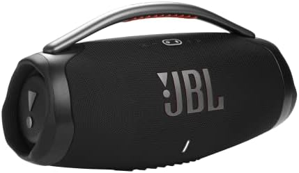 JBL Boombox 3 - Portable Bluetooth Speaker, Powerful Sound and Monstrous bass, IPX7 Waterproof, 24 Hours of Playtime, powerbank, JBL PartyBoost for Speaker Pairing (Black) (Renewed)
