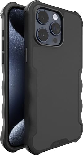 Smartish® iPhone 15 Pro Max Protective Magnetic Case - Gripzilla Compatible with MagSafe [Rugged Heavy Duty Grip Armor Cover] w/Drop Tested Protection for Apple iPhone 15 Pro Max - Black Tie Affair