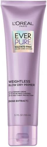 L’Oréal Paris Blow Dry Primer for 48 HR Frizz Control, Sulfate Free, EverPure 5.1 fl oz