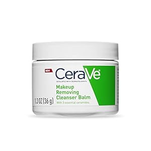 CeraVe Cleansing Balm for Sensitive Skin | Hydrating Makeup Remover with Ceramides and Plant-based Jojoba Oil for Face | Non-Comedogenic Fragrance Free Non-Greasy |1.3 Ounces