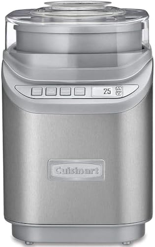 Cuisinart ICE-70FR 2QT Ice Cream Maker Machine with LCD Screen Stainless Steel (Renewed)