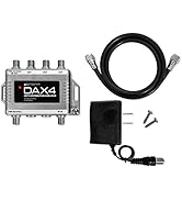 Antennas Direct DAX 4-Output TV Antenna Distribution Amplifier, Output to 4 Televisions, CATV Sys...