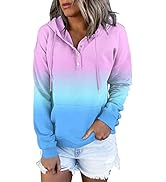 Womens Pullover Long Hoodie Casual Basic Sweatshirts Fall Sleeve Shirts with Kangaroo Pockets S-3XL