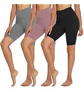 TNNZEET 3 Pack Biker Shorts Women - 5’’/ 8’’ High Waisted Tummy Control Spandex Workout Shorts fo...