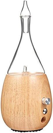 Raindrop 2.0 Nebulizing Diffuser for Essential Oil Aromatherapy Light-Colored Wood Base