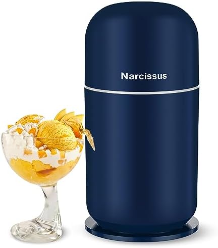 Narcissus Mini Ice Cream Maker Machine for Gelato, Sorbet, Frozen Yogurt & Smoothie, 150ml Solid Ice Cream Once, Personal Ice Ceam Maker for 1-2 People and Kids, with 30 Recipes