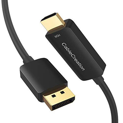 CableCreation Active DisplayPort to HDMI Cable 4K@60Hz HDR, 8FT Unidirectional DP to HDMI Cable Support 4K@60Hz, 2K@144Hz, 1080P@144Hz