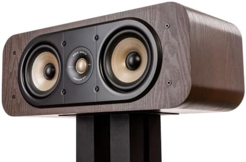 Polk Audio Signature Elite ES30 Center Channel Speaker - Hi-Res Audio Certified and Dolby Atmos & DTS:X Compatible, 1"Tweeter & Two 5.25"Woofers,Dual Power Port for Effortless Bass,Contemporary Walnut