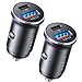 LISEN 48W USB C Car Charger Adapter [2 Pack] [Mini & Metal]Cigarette Lighter USB Charger Fast Charging [PD QC 3.0] USBC Car Phone Charger for iPhone 15 Pro Max Plus 14 SamSung Galaxy S24 2024 iPad Pro
