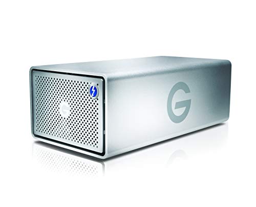 G-Technology 12TB G-RAID with Thunderbolt 3, USB-C (USB 3.1 Gen 2), and HDMI, Removable Dual Drive Storage System, Silver - 0G05753-1